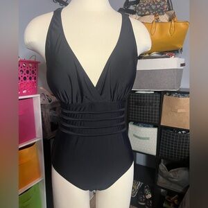 Elegant Black One-Piece Swimsuit